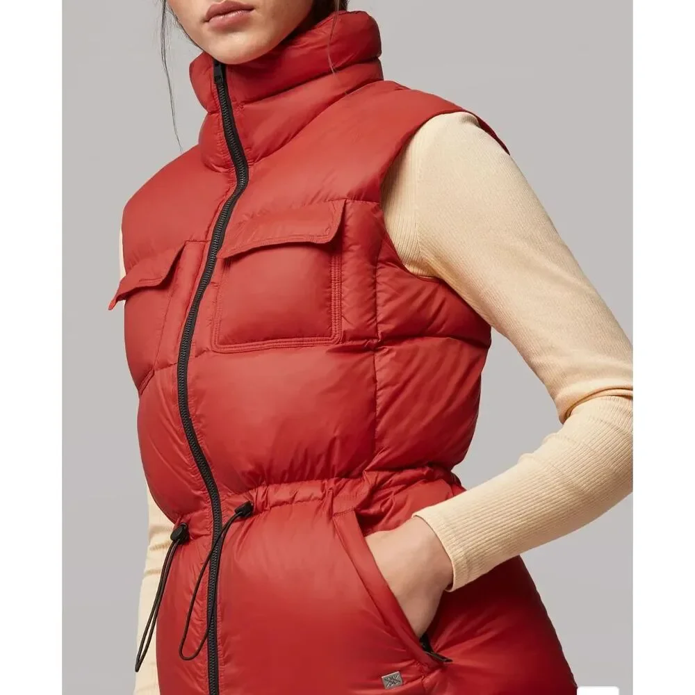Soia & Kyo Women's Sz M Spice Orange Deanna Down Relaxed Fit Puffer Vest - Picture 15 of 15